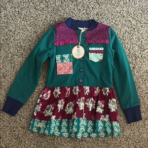 Wildflowers Happy Go Lucky girls 8 beautiful button up cardigan sweater jacket
